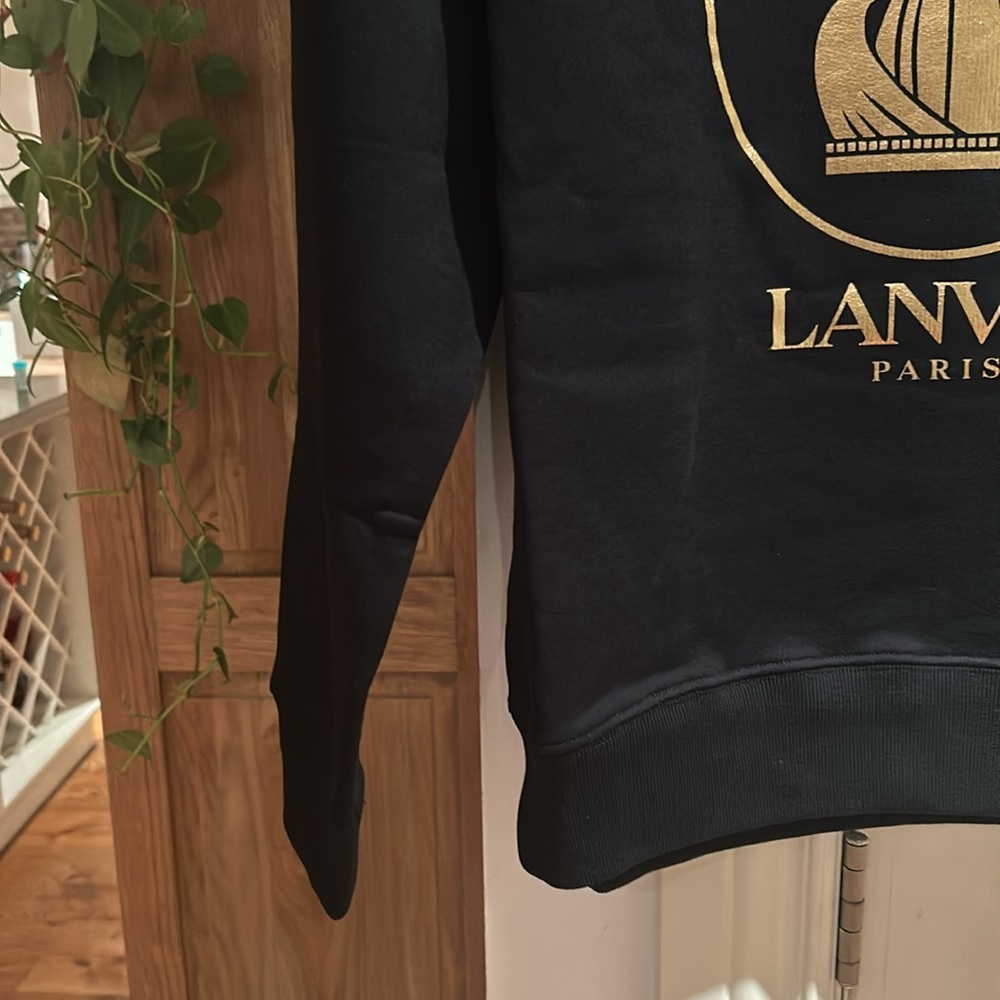 πNWT AUTHENTIC LANVIN mother and child logo small black and gold - Picture 5 of 11